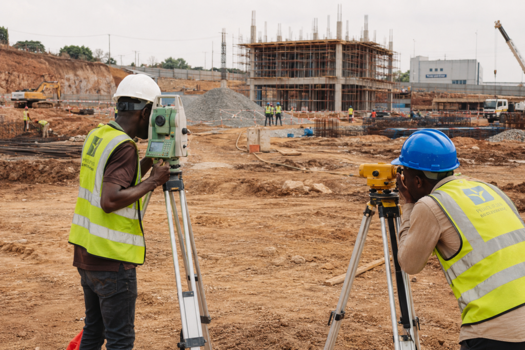 Automated and manual survey methods running in parallel on a construction site