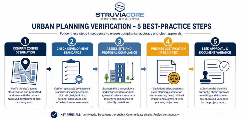 Urban planning guide checklist for engineers verifying zoning and infrastructure capacity